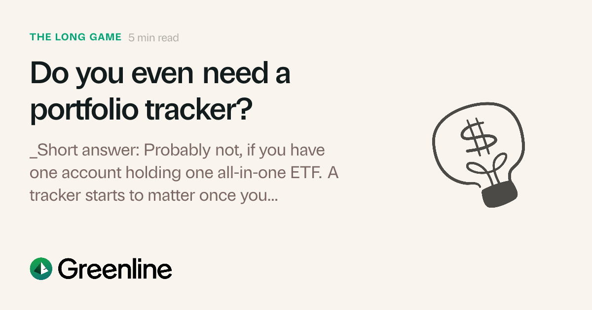 Do You Need a Portfolio Tracker? | Greenline