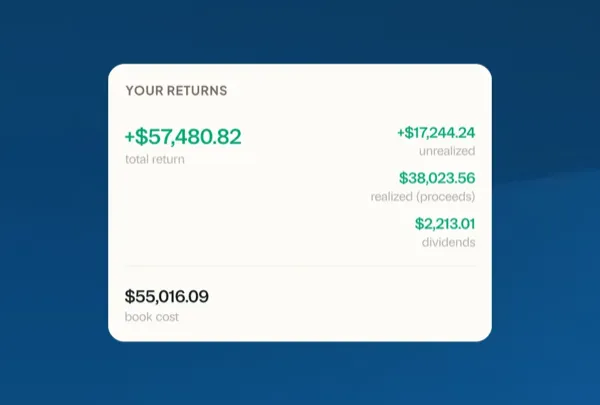 Greenline returns breakdown showing how each holding contributed to your returns
