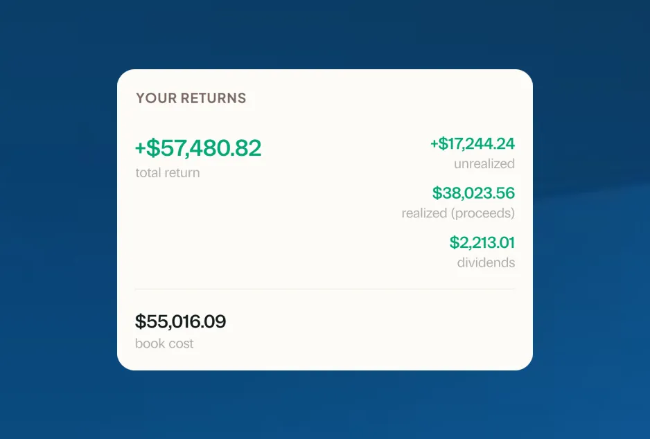 Return calculations in Greenline